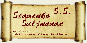 Stamenko Šuljmanac vizit kartica